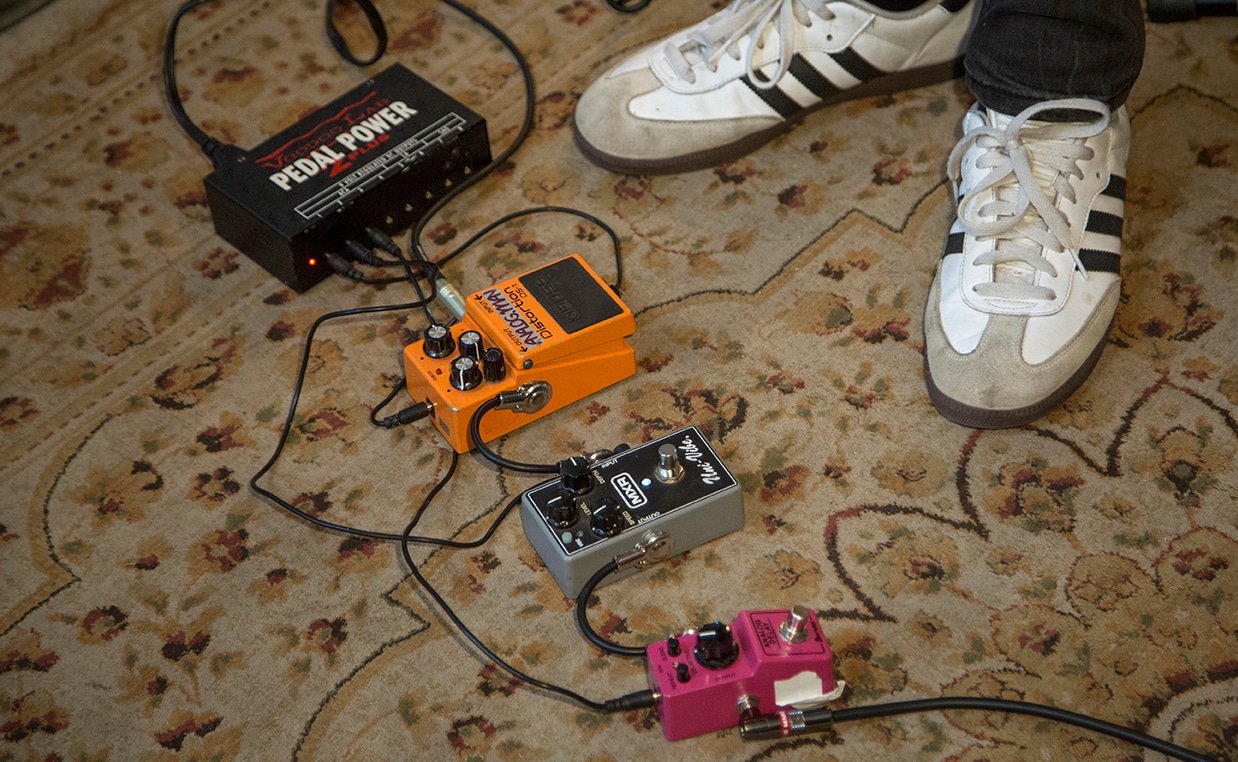 Chicano Batman guitarist Carlos Arevalo's pedal board