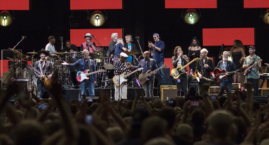 Eric Clapton and friends at the finale of the 2019 Crossroads Guitar Festival
