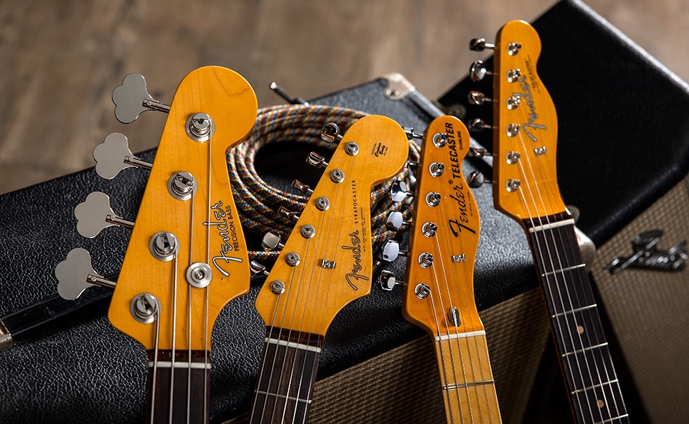 Fender American Vintage II Guitar and Bass Headstocks