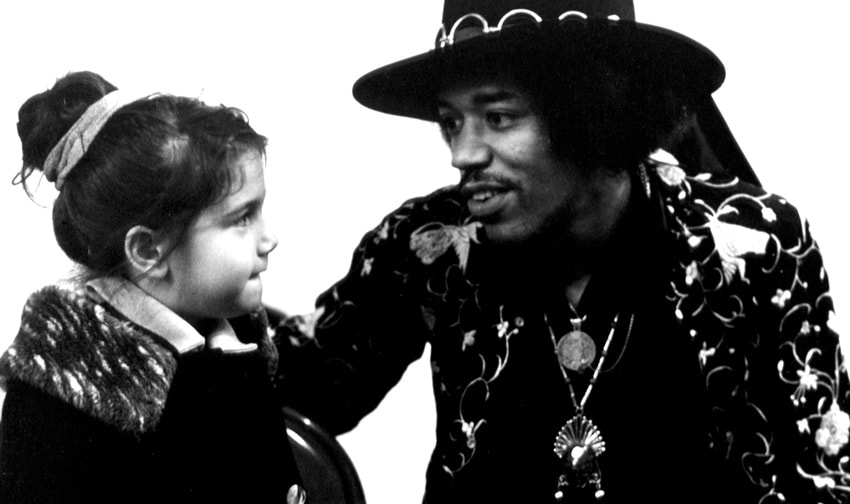 Jimi Hendrix with sister Janie Hendrix