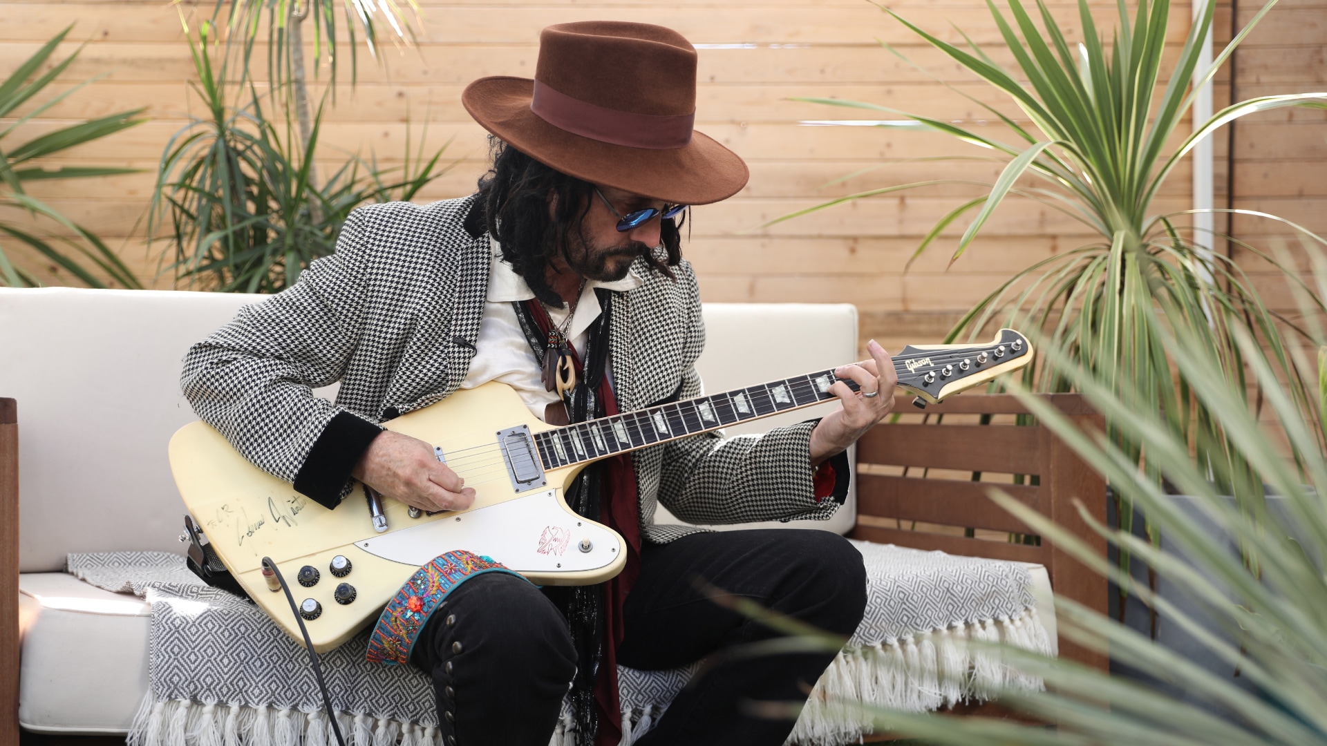 Mike Campbell with Gibson FIrebird