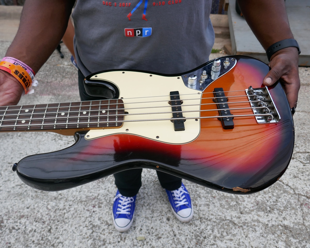 Jonathan of Tank and the Bangas' Fender Jazz Bass