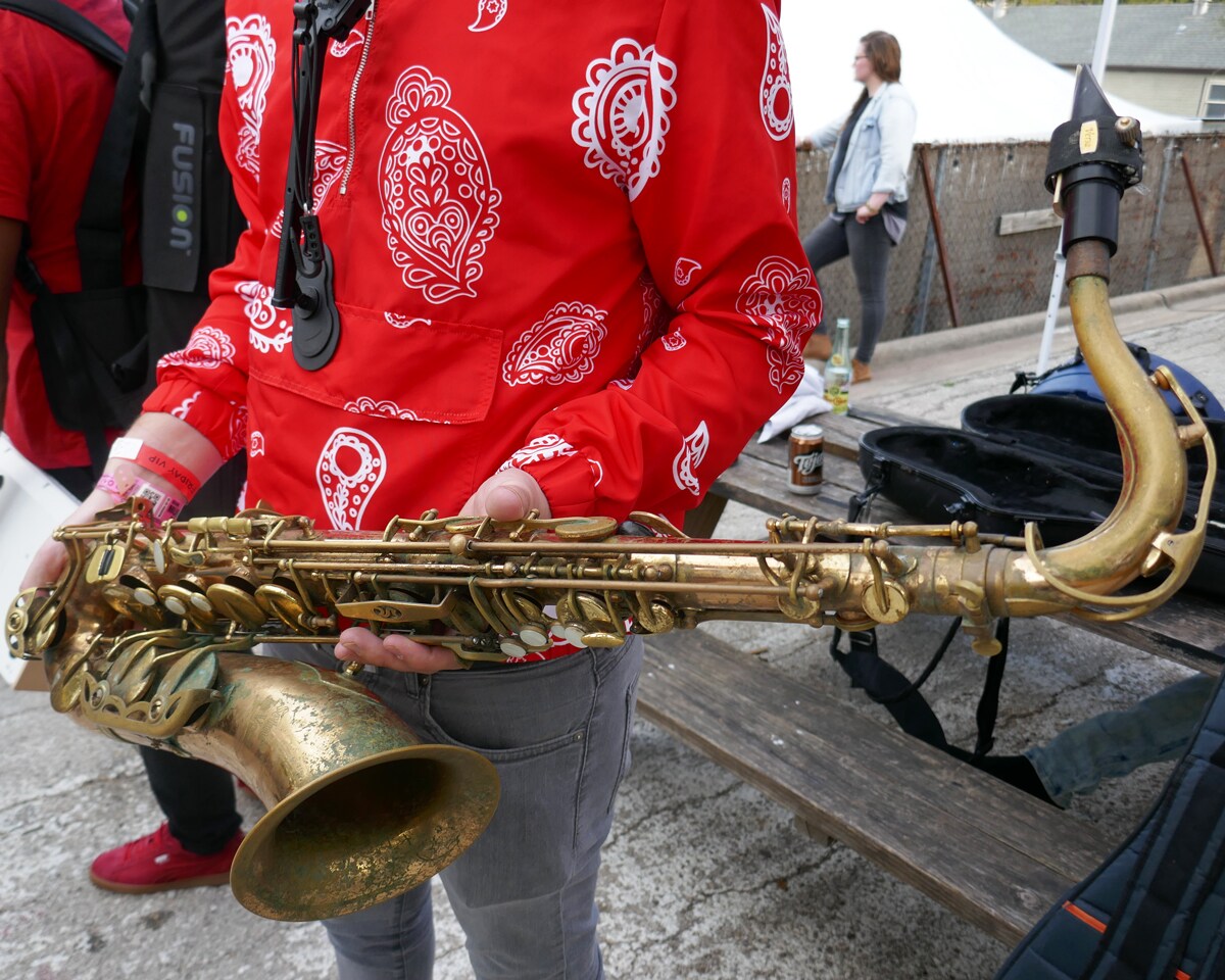 Etienne of Tank and the Bangas' Saxophone