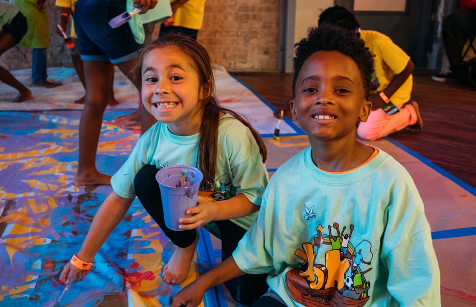 Campers at a 2018 SocialWorks event.
