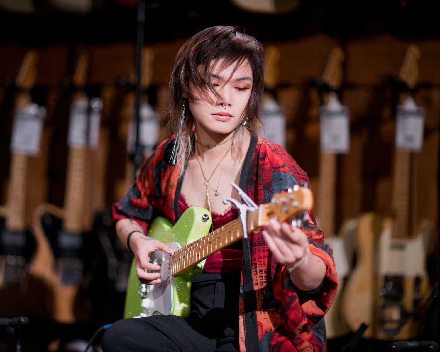 Yvette Young at the Guitar Center x She Shreds Panel at Guitar Center Hollywood