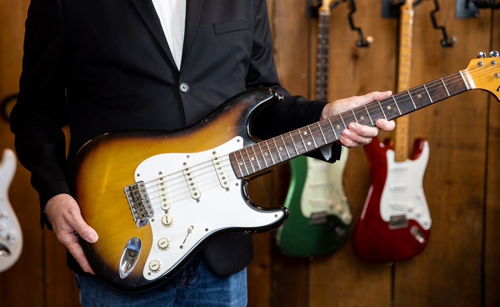 Jack Hetherington Holding Vintage Fender Stratocaster
