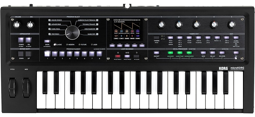 KORG microKORG2 Keyboard Synthesizer & Vocoder in Limited-Edition Black