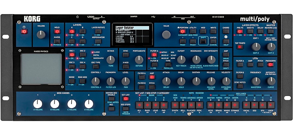 KORG Multi/Poly Virtual Analog Synthesizer Desktop Module