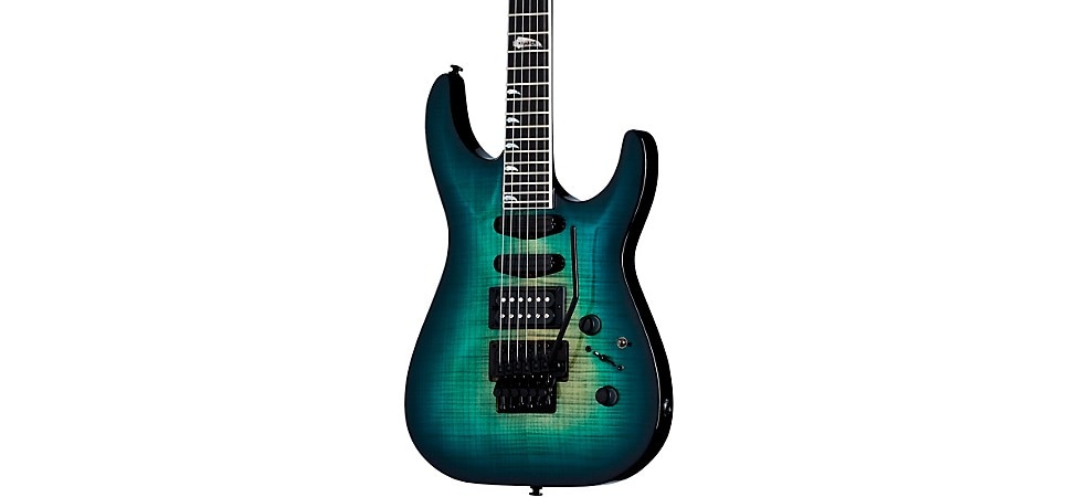 Kramer SM-1 Figured Electric Guitar in Caribbean Blue Perimeter