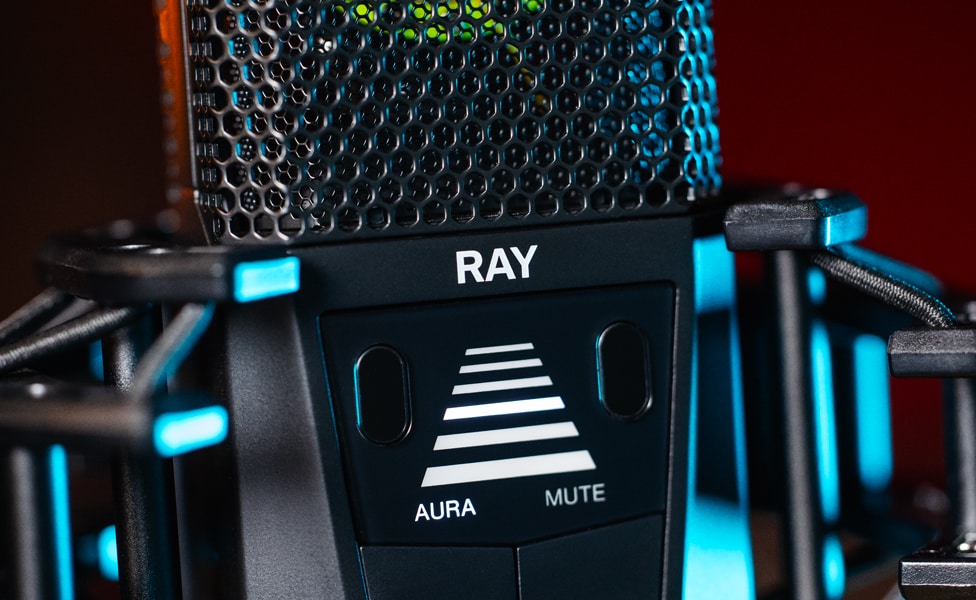 LEWITT Audio RAY AURA and MUTE Buttons