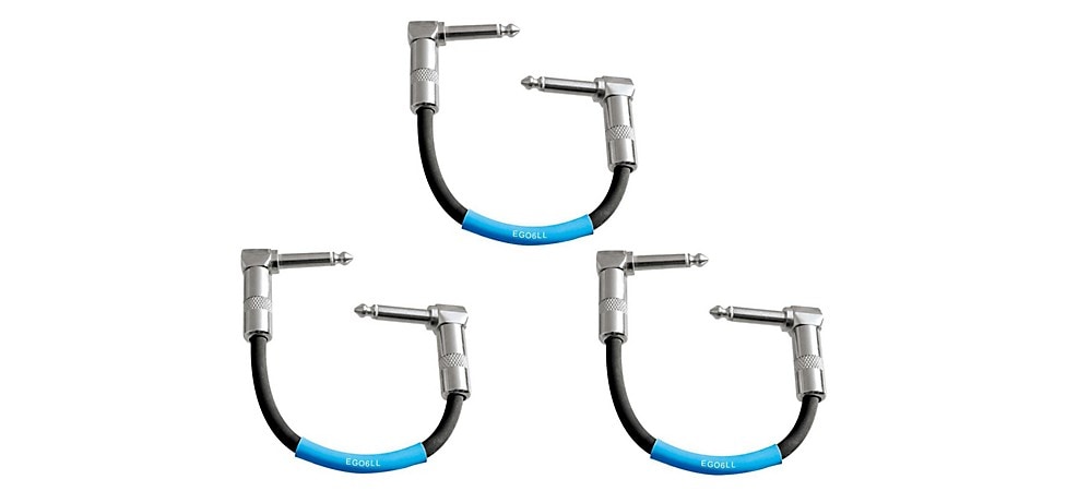 Livewire Advantage Instrument Patch Cable Angled/Angled 3-Pack 6in