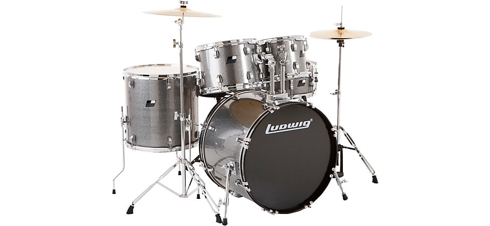 Ludwig Backbeat Complete 5-Piece Drum Set with Hardware and Cymbals