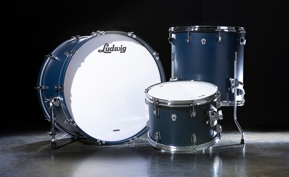 Ludwig Heritage Cherry Shell Pack in Resolute Blue