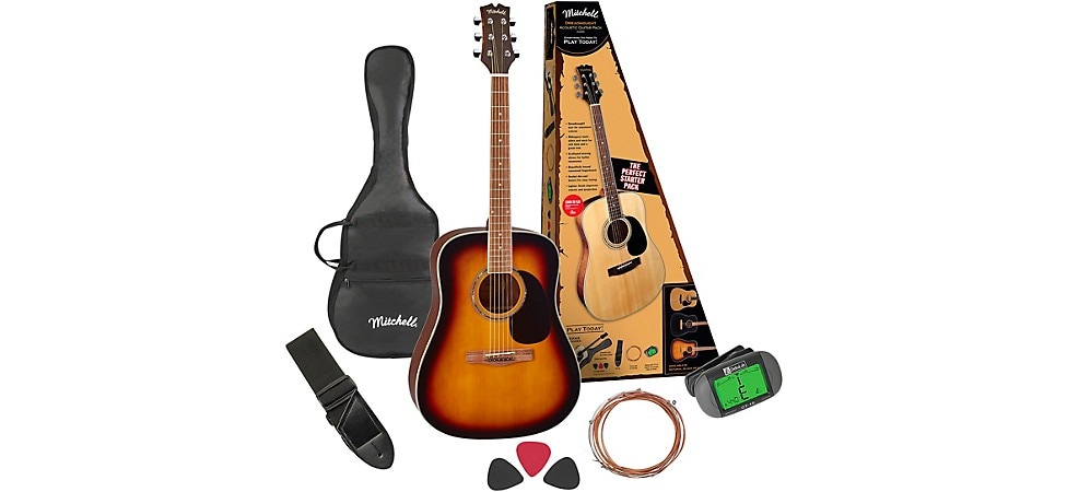 Mitchell D120PK-Acoustic-Guitar-Value-Package