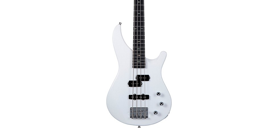 Mitchell MB100 Short-Scale Solidbody Electric Bass Guitar in White