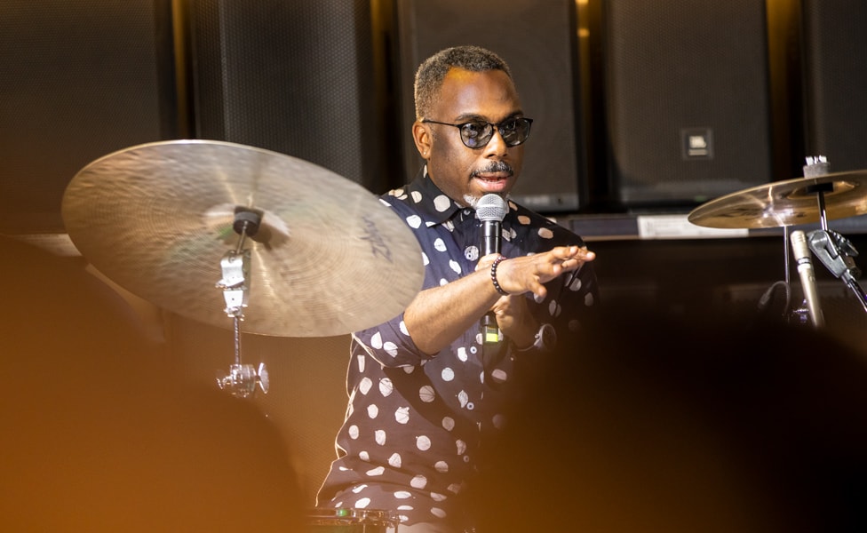 Nate Smith Answering Questions On-stage at Guitar Center Hollywood