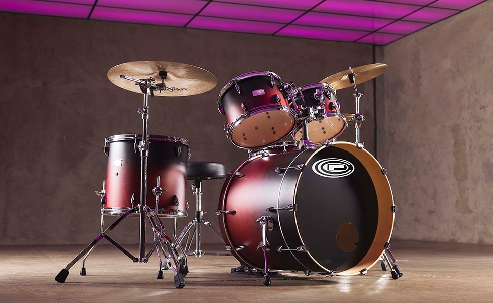 Orange County Drum & Percussion 4-piece Maple Shell Pack in Sharkbite Fade