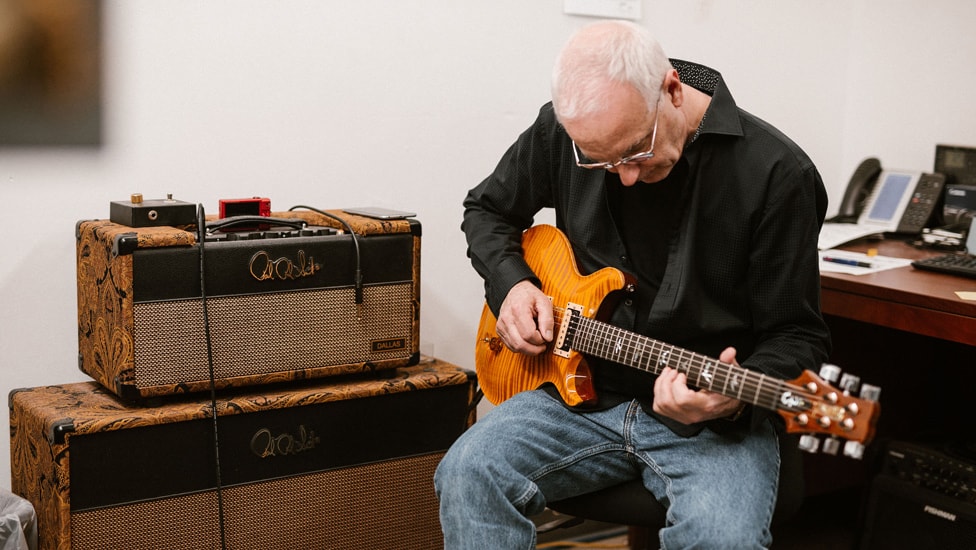 Paul Reed Smith playing the  PRS Private Stock Carlos Santana I Crossroads 2019 Electric Guitar