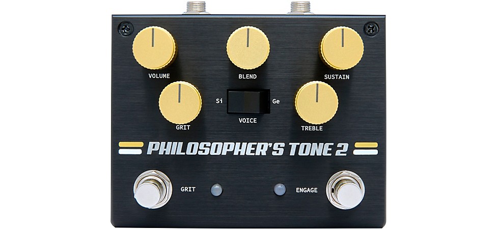 Pigtronix Philosopher's Tone 2 Optical Compressor with Grit Effects Pedal Black