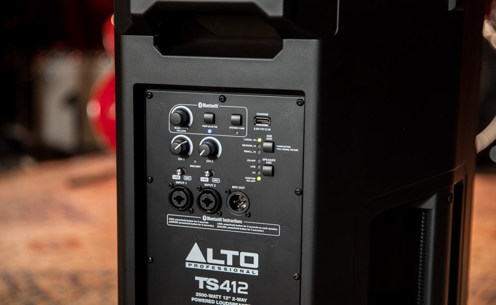 Alto Professional TS412 Powered Loudspeaker Rear View