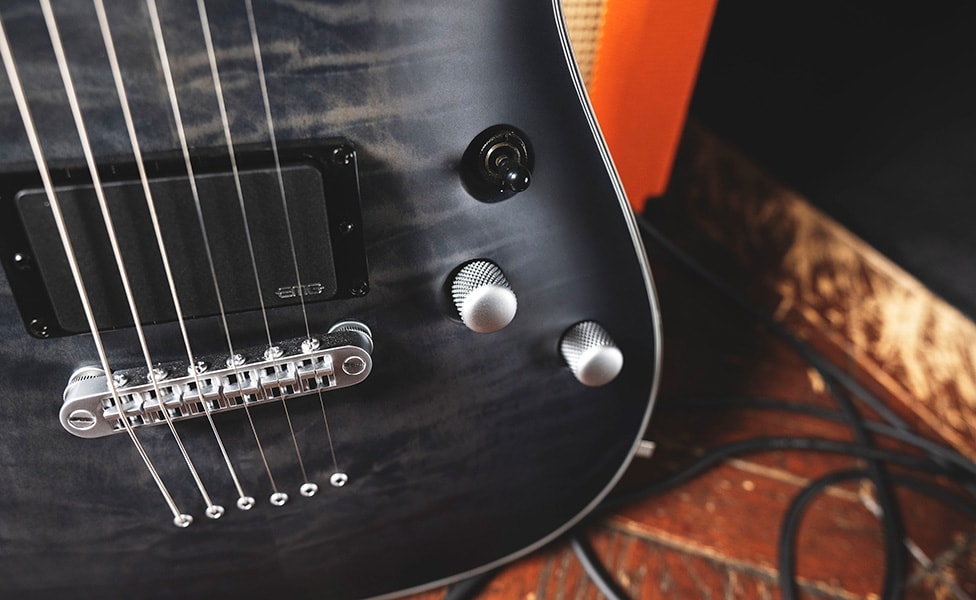 Schecter Guitar Research C-1 Platinum EMG Humbucker and Controls