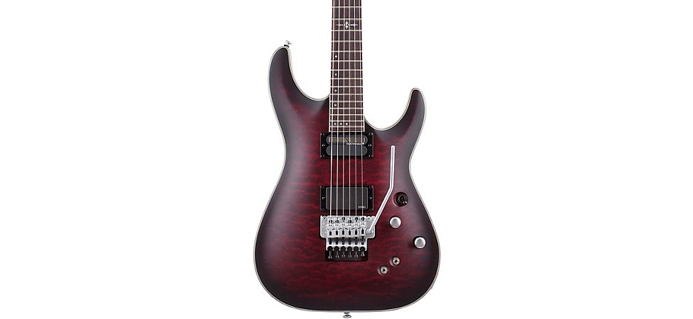 Schecter Guitar Research C-1 Platinum FR S in Satin Crimson Red Burst
