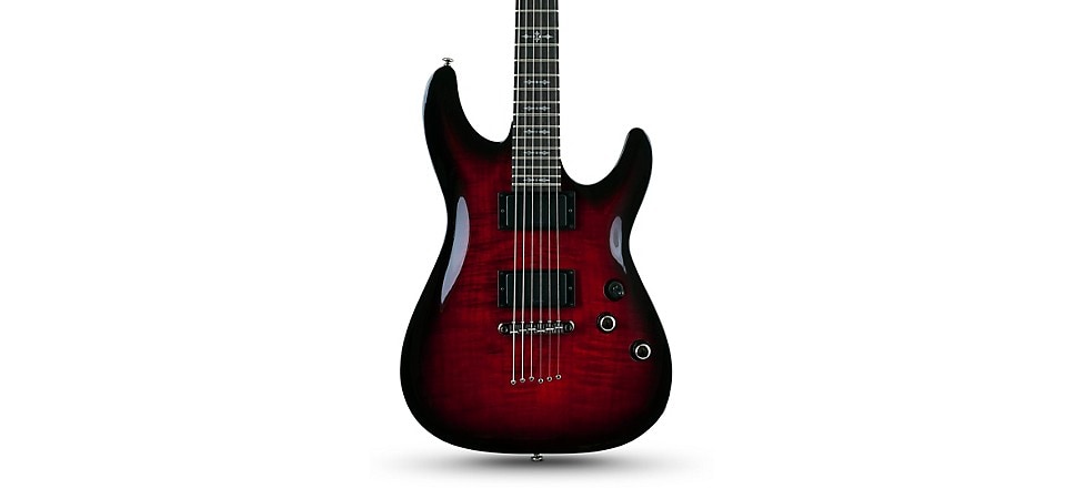 Schecter Guitar Research Demon-6 in Crimson Red Burst
