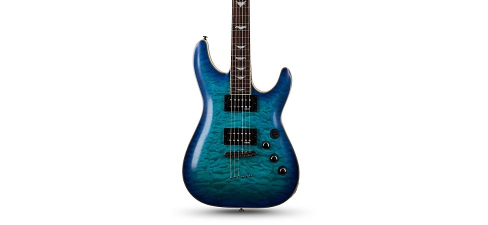 Schecter Guitar Research Omen Extreme-6 in Ocean Blue Burst