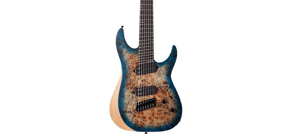 Schecter Guitar Research Reaper-7 MS 7-String Multiscale Electric Guitar in Sky Burst