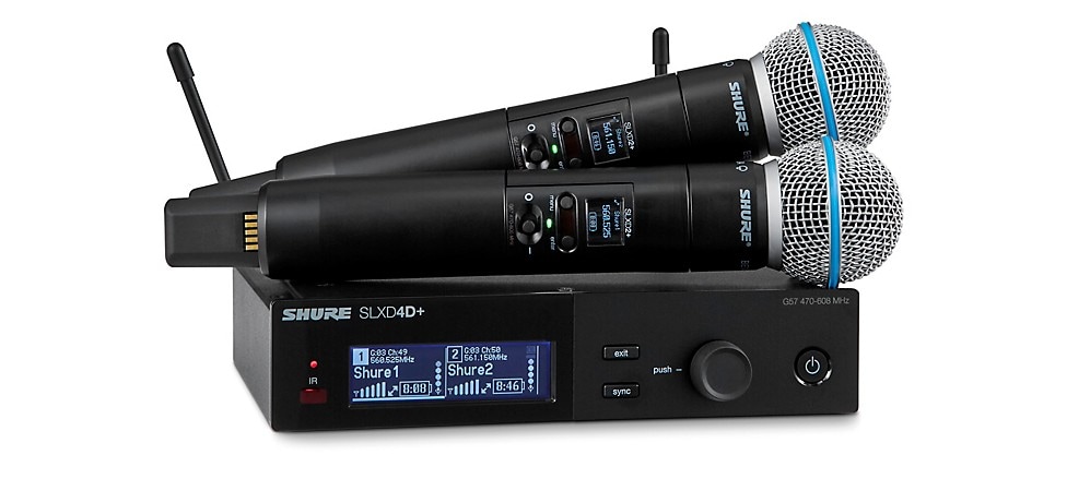 Shure SLXD24+/B58 Digital Wireless Dual Handheld Microphone System