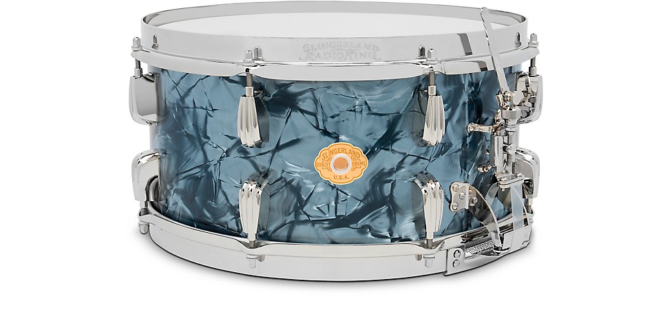 Slingerland Limited-Edition Radio King Ply Maple Snare Drum 14x7in. in Black Diamond Pearl