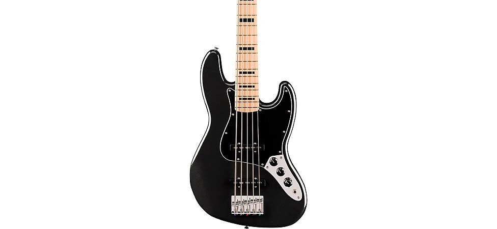 Squier Affinity Series Active Jazz Bass V in Black Metallic