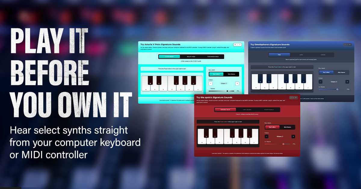 Meet the Synthesizer MIDI Player: Try Select Synths Online at Guitar Center Before You Buy