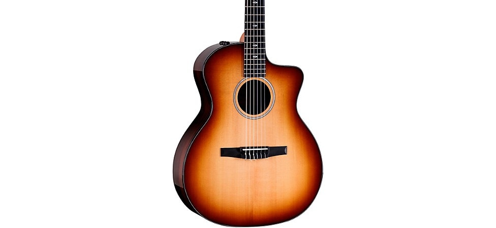 Taylor 214ce-N Sunset Blvd Nylon-String Acoustic-Electric Guitar in Sunset Edgeburst