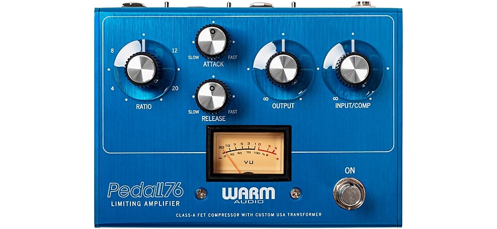Warm Audio Pedal76 All-Analog Transformer Balanced FET Compressor Effects Pedal in Limited-Edition Blue