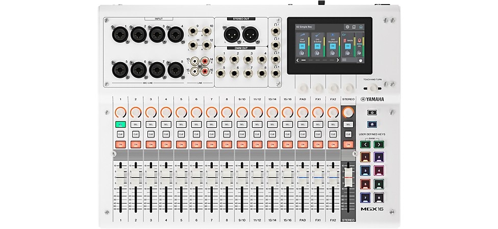 Yamaha MGX16 22-Channel Digital Mixer in White