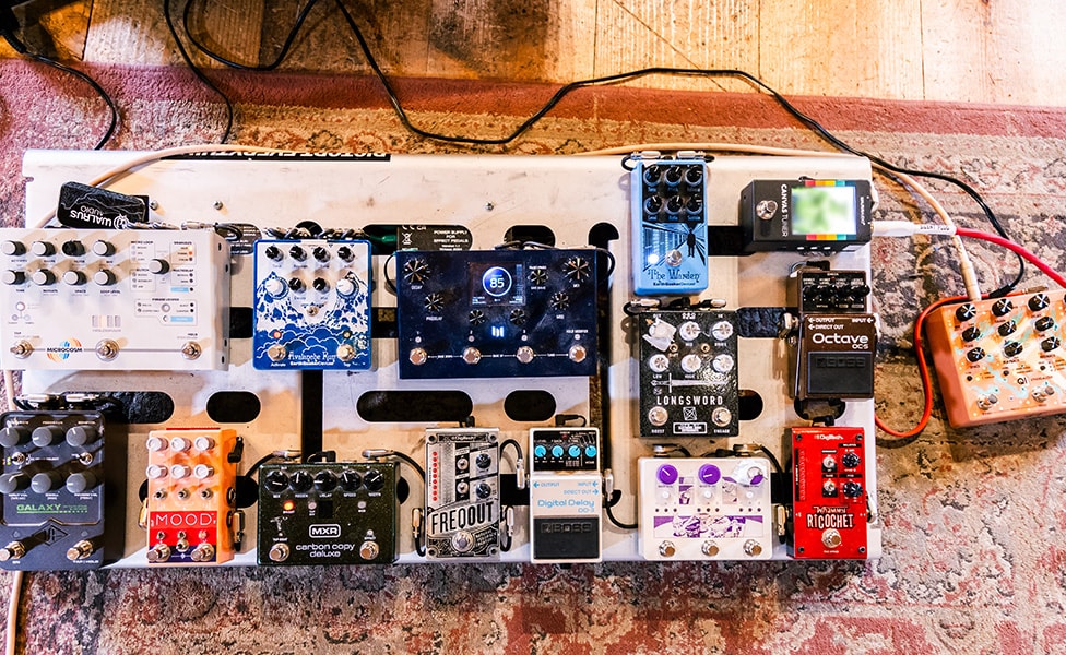 Yvette Young's Pedalboard for Pedal and Tone Masterclass at GC Hollywood
