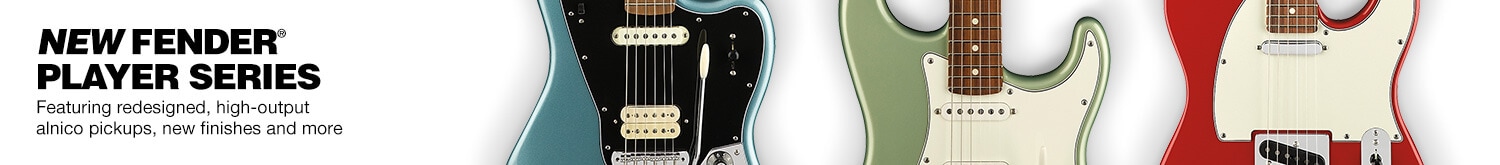 New Fender Player Series featuring redesigned high output alnico pickups new finishes and more