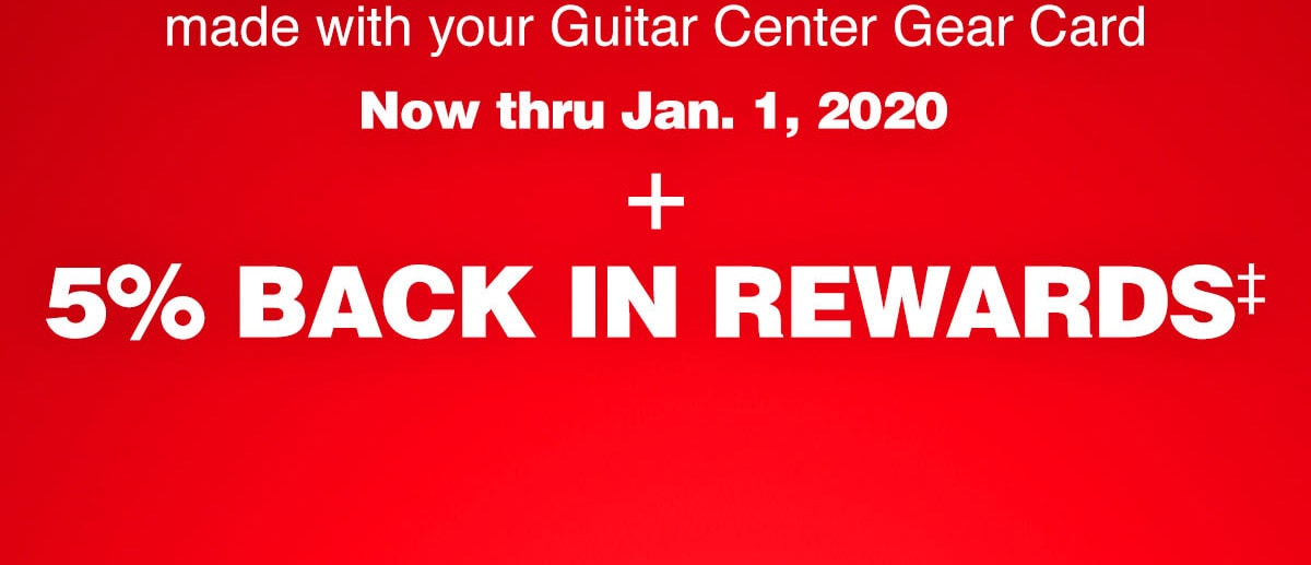 with 36 equal monthly payments on qualifying purchases of 499 dollars or more made with your GC Gear Card. Now thru Jan 1, 2020. Plus 5 percent back in rewards.
