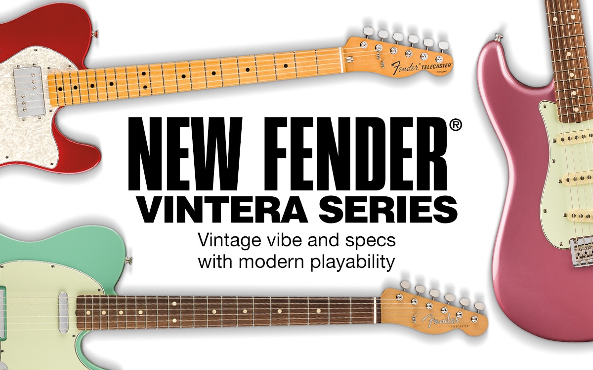 New Fender (registered trademark) Vintera Series. Vintage vibe and specs with modern playability