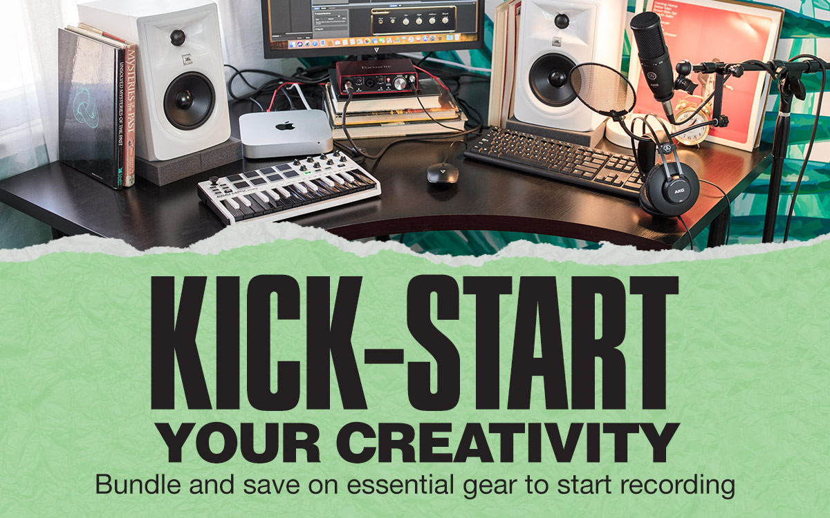 Kick-Start your creativity. Bundle and save on essential gear to start recording.