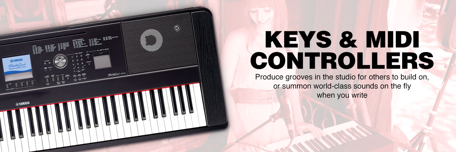 Keys and MIDI Controllers. Produce grooves in the studio for others to build on or summon world-class soudnds on the fly. 
