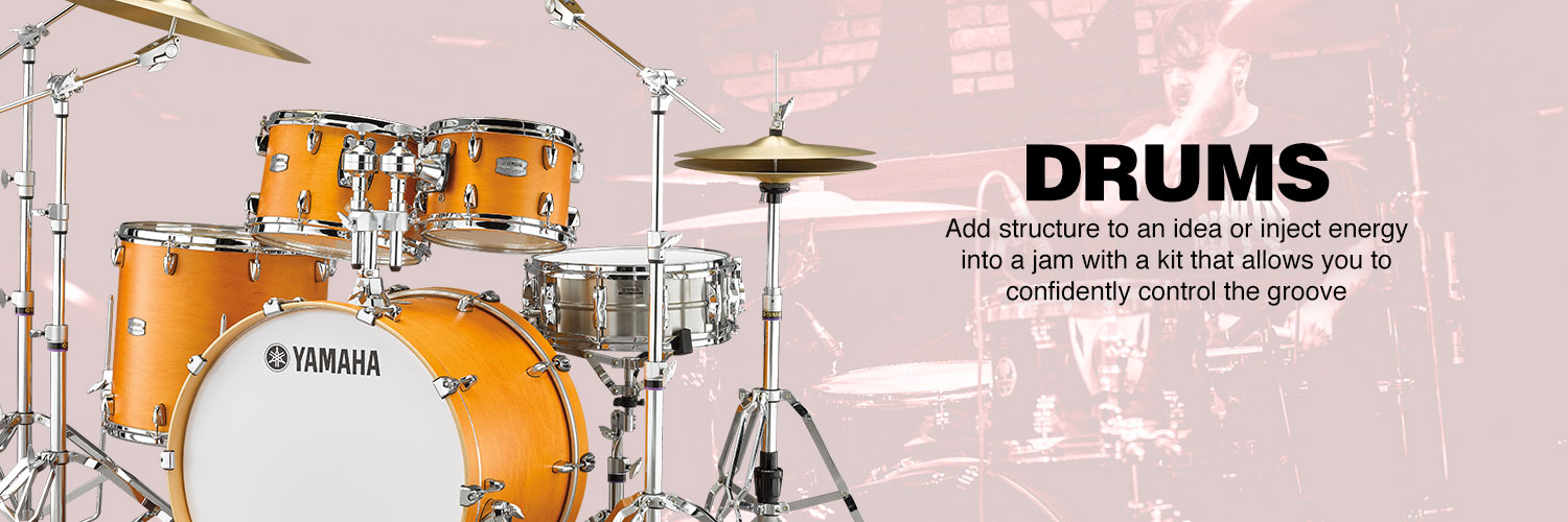 Drums. Add structure to an idea or inject energy into a jam with a kit that allows you to confidently control the groove.