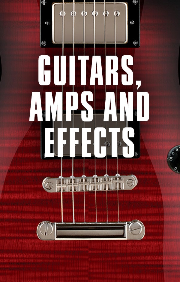 Guitars, amps and effects.