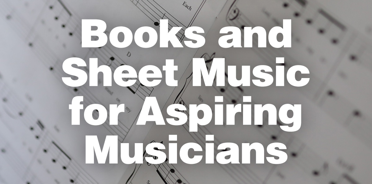 Books and sheet music for aspiring musicians.