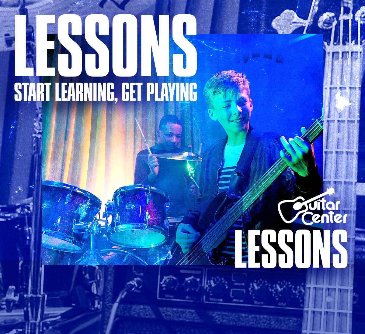 Lessons. Start learning, get playing.Guitar Center Lessons, let's go.