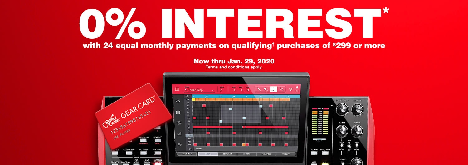 0% interest* with 24 equal monthly payments on qualifying purchase of $299 or more. Now thru Jan.29, 2020. Terms and conditions apply.
