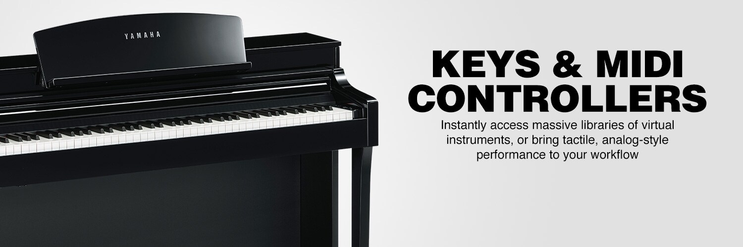 Keys & MIDI. Instantly accass massive libraries of virtual insturments or bring tactile, analog-style performance to your workflow.