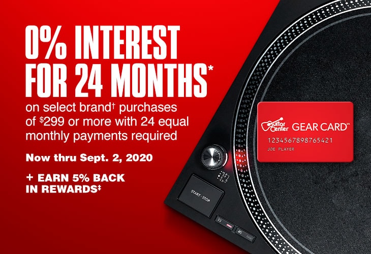 0% interest for 24 months on select brand purchases of $299 or more with 24 equal monthly payments required. Now thru Sept. 2, 2020 + earn 5% back in rewards.