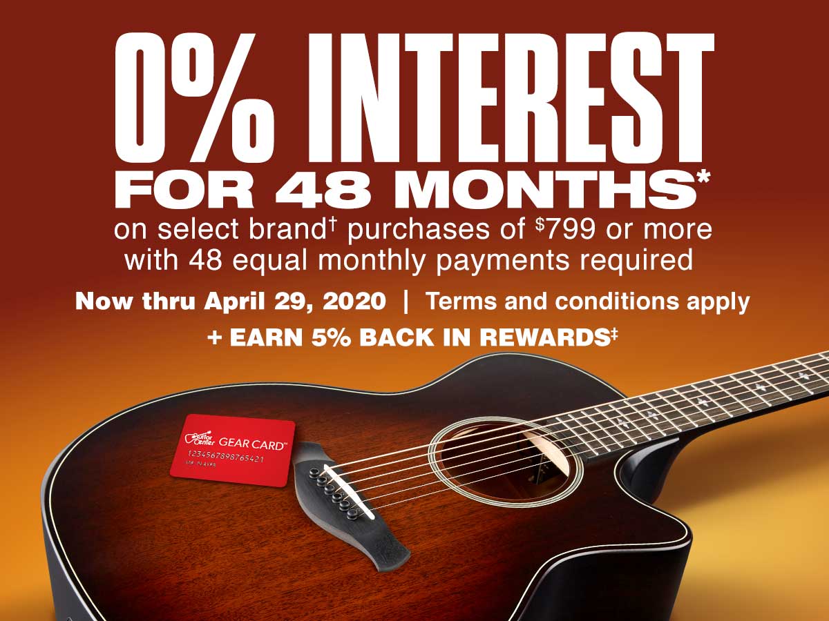 0% interest for 48 months on select brand purchases of $799 or more with 48 equal monthly payments required. Now thru April 29, 2020. View and conditions.